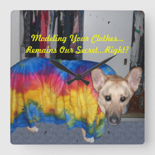 Muttertagskleidung Quadratische Wanduhr