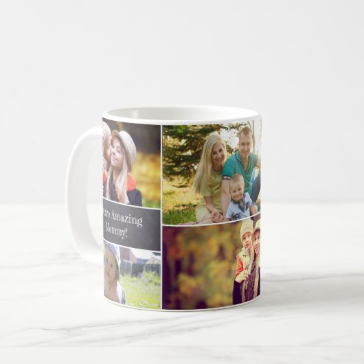 Muttertagskollage Personalisiert Kaffeetasse (Vorderseite Links)