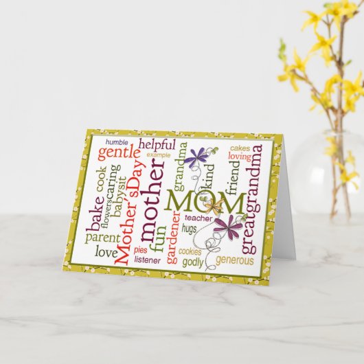 Muttertagskollektion Karte (Gelbe Blume)