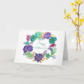 Muttertagskranz Karte (Gelbe Blume)