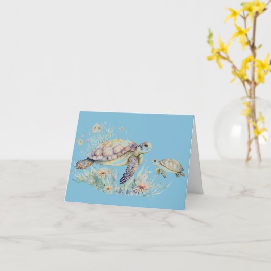 Muttertagskröte und Babykarte Karte (Gelbe Blume)