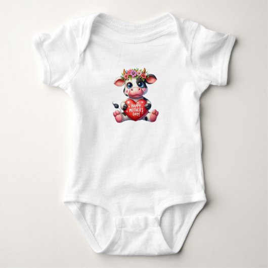 Muttertagskuh Baby Strampler (Vorderseite)