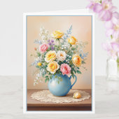 Muttertagskuke von Rose und Wildblumen Karte