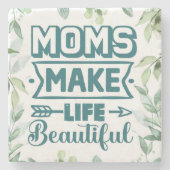 Muttertagskunst mit Folies Steinuntersetzer (Vorderseite)