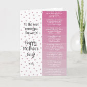 Muttertagskupon Karte (Vorderseite)