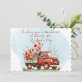 Muttertagsladung von Blume Feiertagskarte (Stehend Vorderseite)