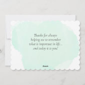 Muttertagsladung von Blume Feiertagskarte (Rückseite)