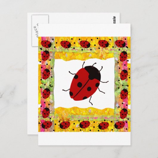 MuttertagsLadybug Postkarte (Vorne/Hinten)