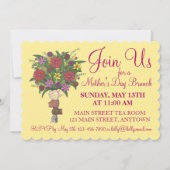 Muttertagslehrer Wertschätzung Brunch-Blume Einladung (Vorderseite)