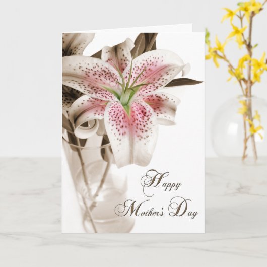 Muttertagslilie Karte (Gelbe Blume)