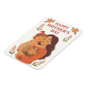 Muttertagsmagnet Niedliche Mama und Kinderbelehrun Magnet (Linke Seite)