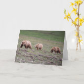 Muttertagsmama-Bärenkarte Karte (Gelbe Blume)