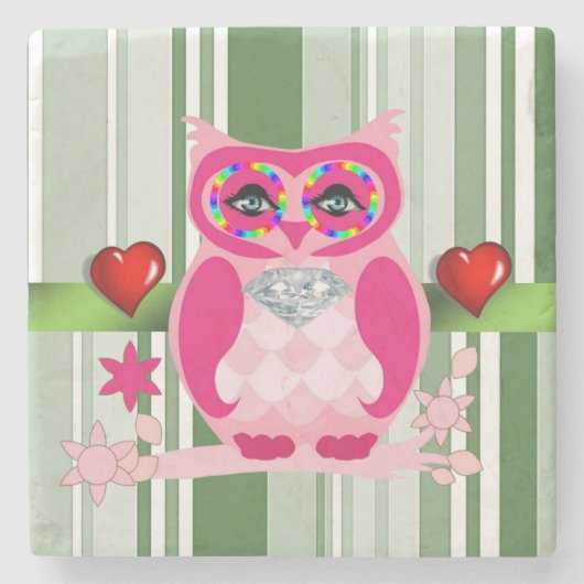 Muttertagsmarmelade Stone Untersetzer Owl (Vorderseite)