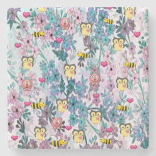 Muttertagsmarmelade Stone Untersetzer Owl