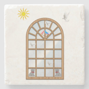 Muttertagsmarmor-Stone-Untersetzer Steinuntersetzer