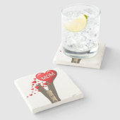 Muttertagsmarmor-Stone-Untersetzer Steinuntersetzer (Seitenansicht)