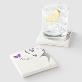 Muttertagsmarmor-Stone-Untersetzer Steinuntersetzer (Seitenansicht)