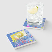 Muttertagsmarmor-Stone-Untersetzer Steinuntersetzer (Seitenansicht)