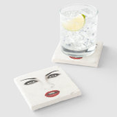 Muttertagsmarmor-Stone-Untersetzer Steinuntersetzer (Seitenansicht)