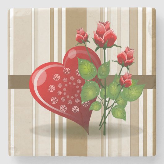 Muttertagsmarmor-Stone-Untersetzer Steinuntersetzer (Vorderseite)