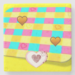 Muttertagsmarmor-Stone-Untersetzer Steinuntersetzer