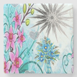 Muttertagsmarmor-Stone-Untersetzer Steinuntersetzer