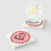 Muttertagsmarmor-Stone-Untersetzer Steinuntersetzer (Seitenansicht)