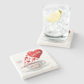 Muttertagsmarmor-Stone-Untersetzer Steinuntersetzer (Seitenansicht)