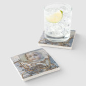 Muttertagsmarmor Stone Untersetzer Viktorianisch (Seitenansicht)