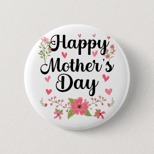 Muttertagsmommy Niedliche Blumenfrauen für Mama Gr Button