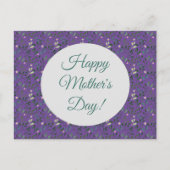 Muttertagsmuster Aquarellgrüne Lavendel Postkarte (Vorderseite)