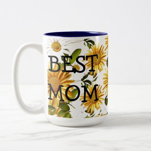 Muttertagsmuster Zweifarbige Tasse (Links)