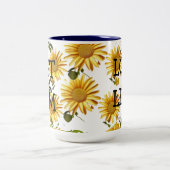 Muttertagsmuster Zweifarbige Tasse (Mittel)