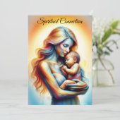 Muttertagsmutter Liebe Weiße Pastellaura Einladung (Stehend Vorderseite)