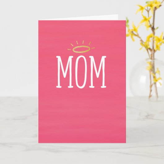 Muttertagsmutter mit Halo Karte (Gelbe Blume)