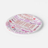 Muttertagspapier Pappteller (Schrägansicht)