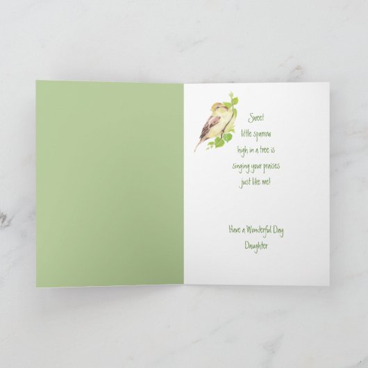 Muttertagsparrow-Tochter Karte (Innenseite)