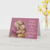 Muttertagspartnerkarte für Niedliche Bärenhugs Karte (Gelbe Blume)