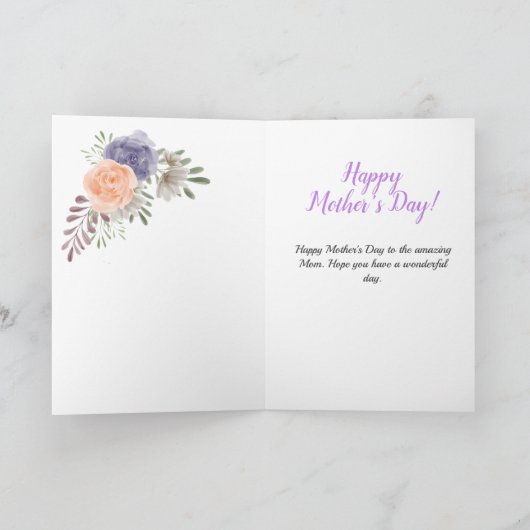 Muttertagspferd Feiertagskarte (Innenseite)