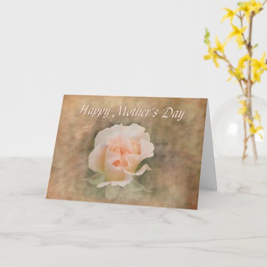 Muttertagspferd-Rose Karte (Gelbe Blume)