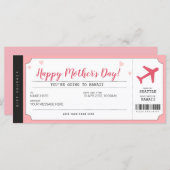 Muttertagsreise Boarding Pass Geschenkgutschein (Vorne/Hinten)