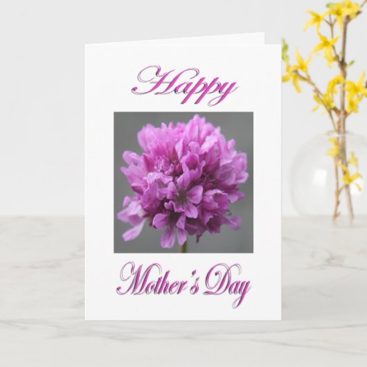 Muttertagsrosa Blume Karte (Gelbe Blume)