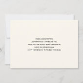 Muttertagsrosa, Orange und Weiße Rosen Karte (Rückseite)