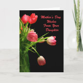 Muttertagsrosa Tulips Karte (Vorderseite)