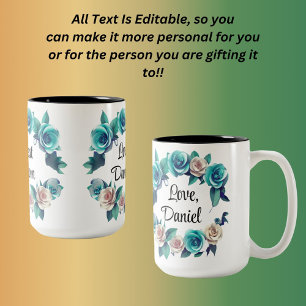 Muttertagsrosen grün und gelb zweifarbige tasse