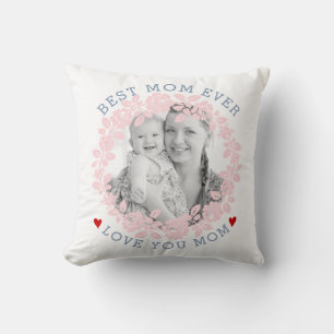 Muttertagsröte, staubige blaue Rose, Foto Kissen