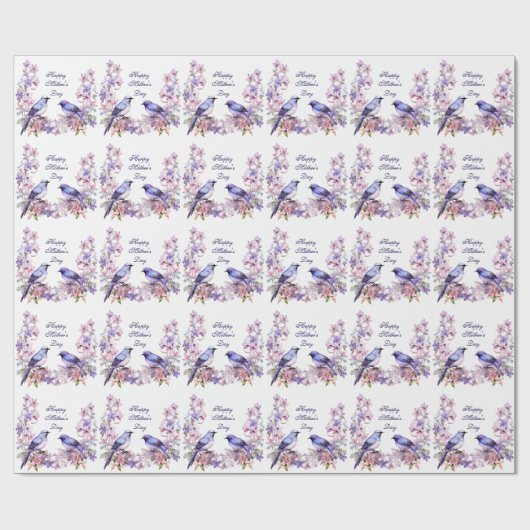 Muttertagssaal der Bluebirds Geschenkpapier (Flach)