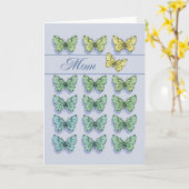 Muttertagsschmetterling fliegt karte (Gelbe Blume)