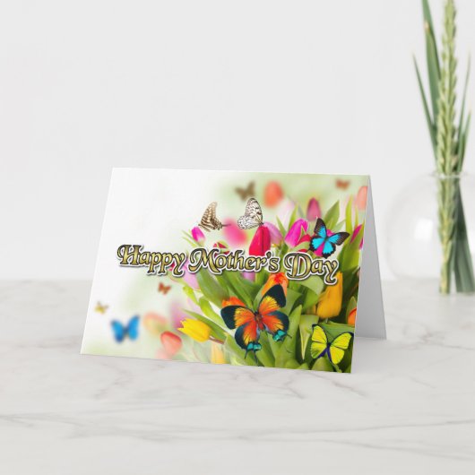 Muttertagsschmetterlinge Karte (Vorderseite)