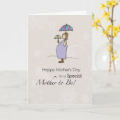 Muttertagsschwangere Mama Karte (Gelbe Blume)